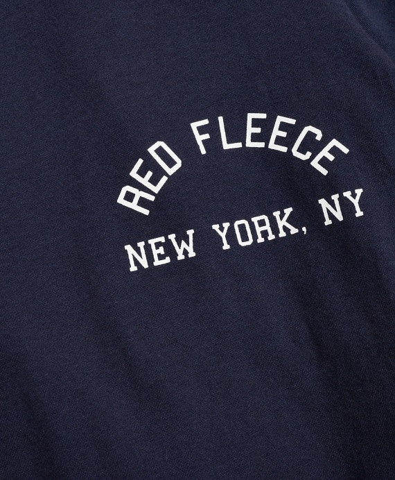 Jersey Cotton Red Fleece NY Graphic T-Shirt