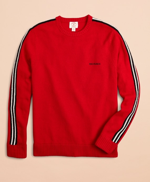 Striped Sleeve Crewneck Sweater