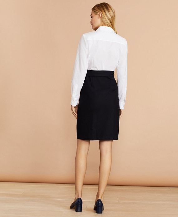 Mixed-Media Shirt Dress