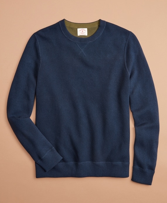 Reversible Double-Knit Cotton-Cashmere Sweater
