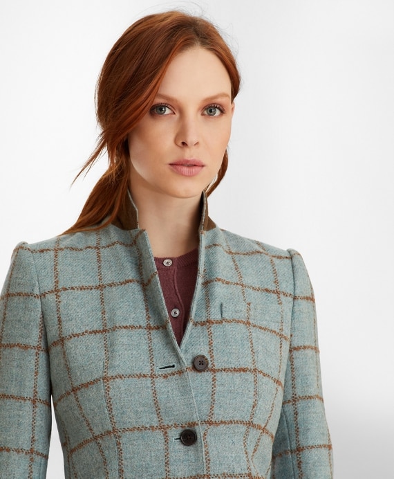 Petite Checked Tweed Jacket
