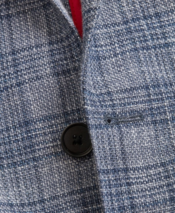 Multi-Plaid Cotton-Blend Dobby Sport Coat