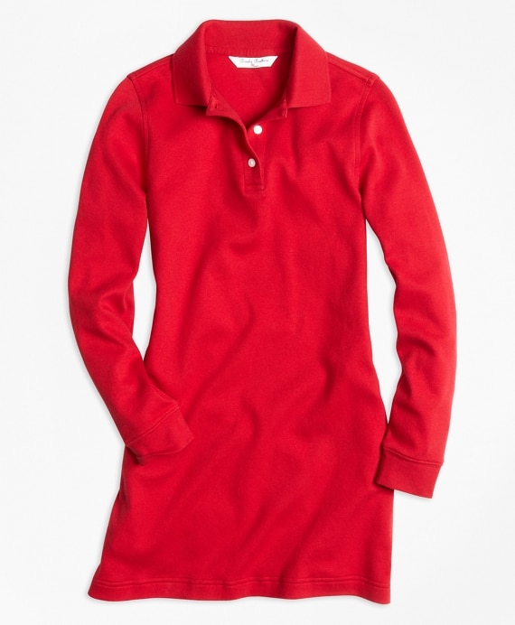 Girls Long-Sleeve Polo Dress