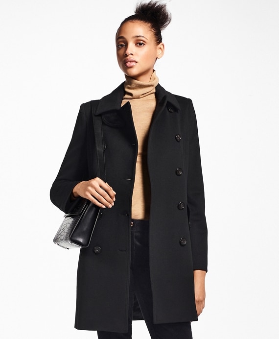 Brushed Wool Twill Peacoat