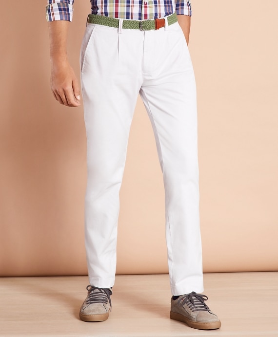 Pleat-Front Twill Chinos