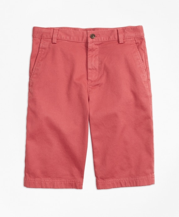 Boys Washed Cotton Stretch Chino Shorts