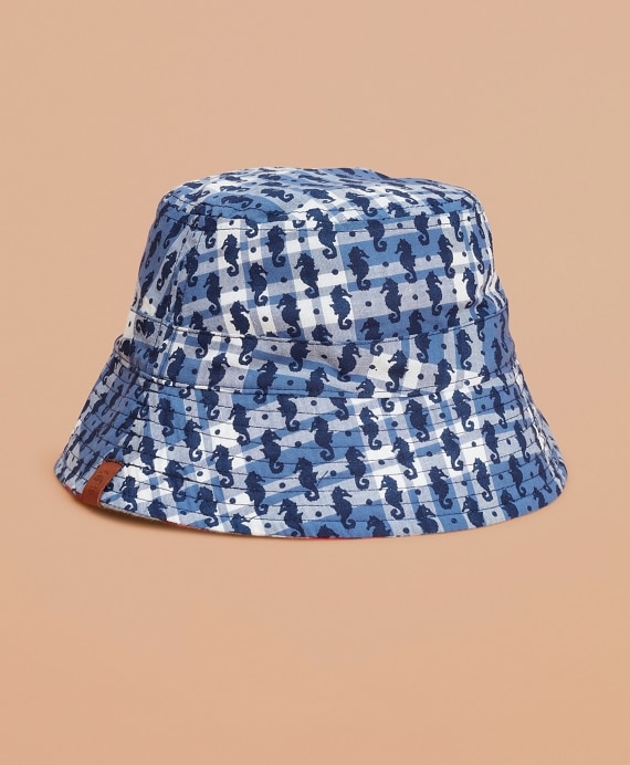 Printed Reversible Madras Bucket Hat