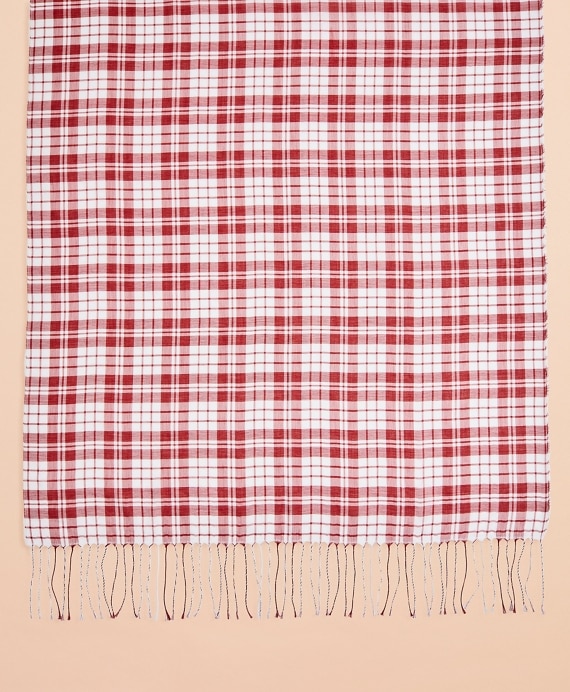 Plaid Cotton Scarf