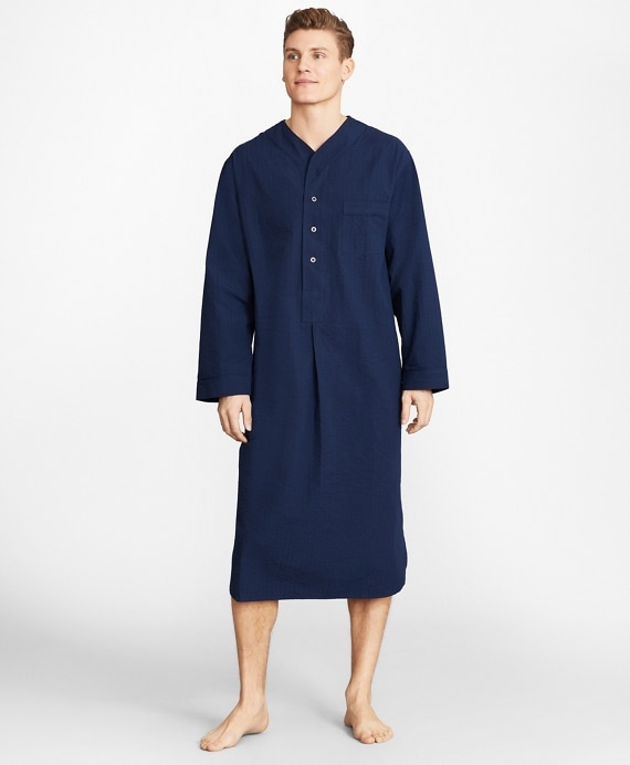 Seersucker Tonal Stripe Nightshirt