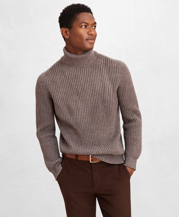 Golden Fleece® Wool-Cashmere Turtleneck Sweater
