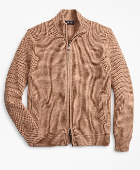 Washable Merino Wool Full-Zip Sweater