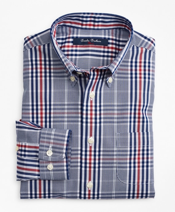 Boys Non-Iron Glen Plaid Sport Shirt