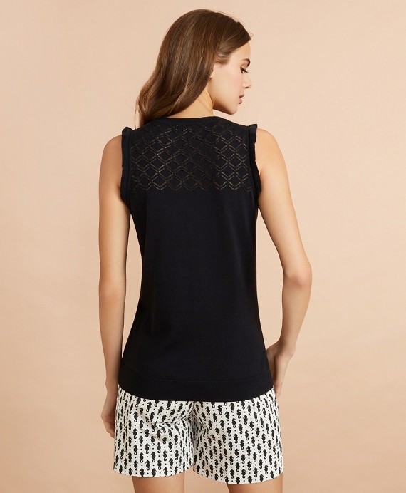 Cotton Pointelle-Yoke Tank