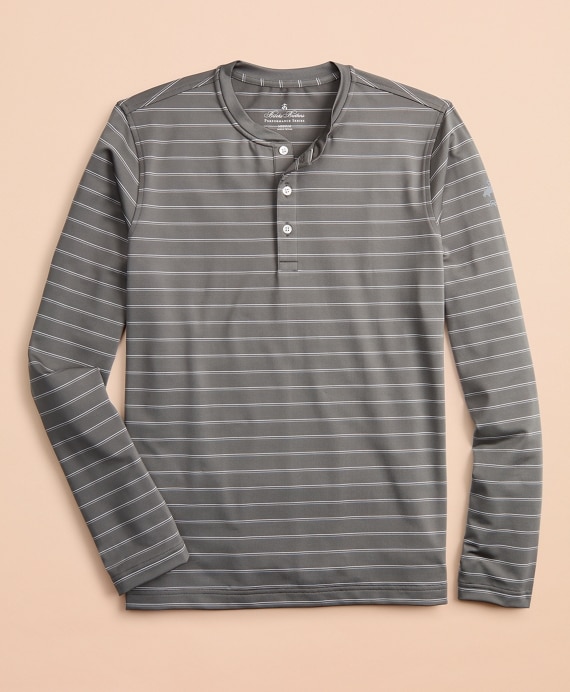 Performance Series Striped Long-Sleeve Henley