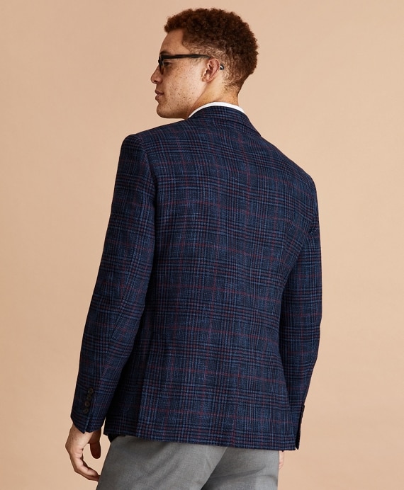 Wool-Blend Plaid Sport Coat