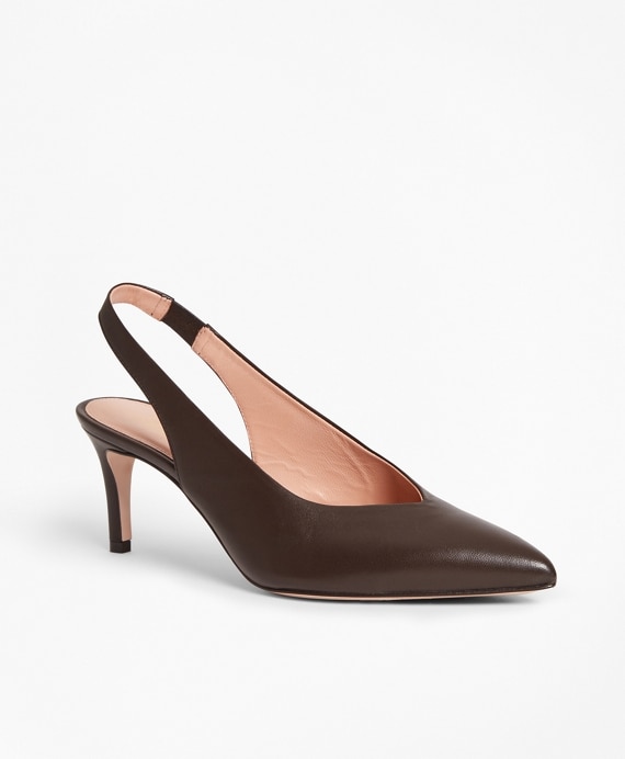 Leather Sling-Back Pumps
