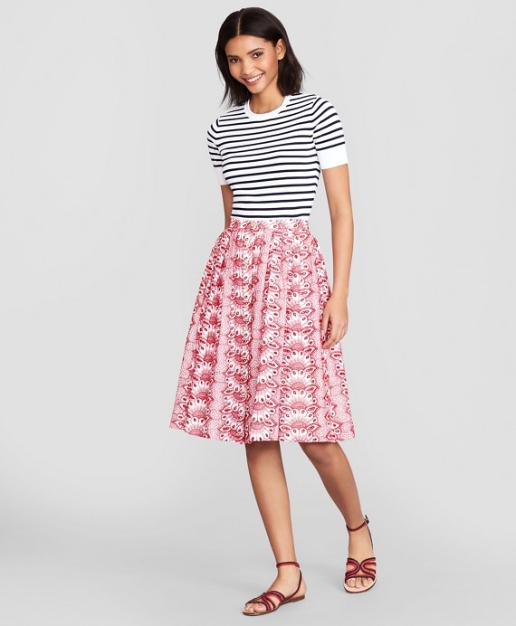 Striped Short-Sleeve Shell