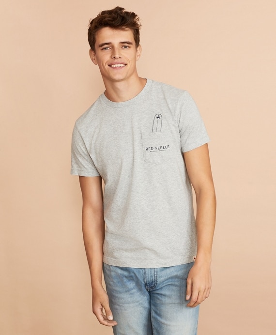 Cotton Surfboard Pocket T-Shirt