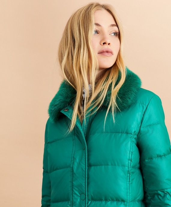Faux-Fur-Trim Down Parka