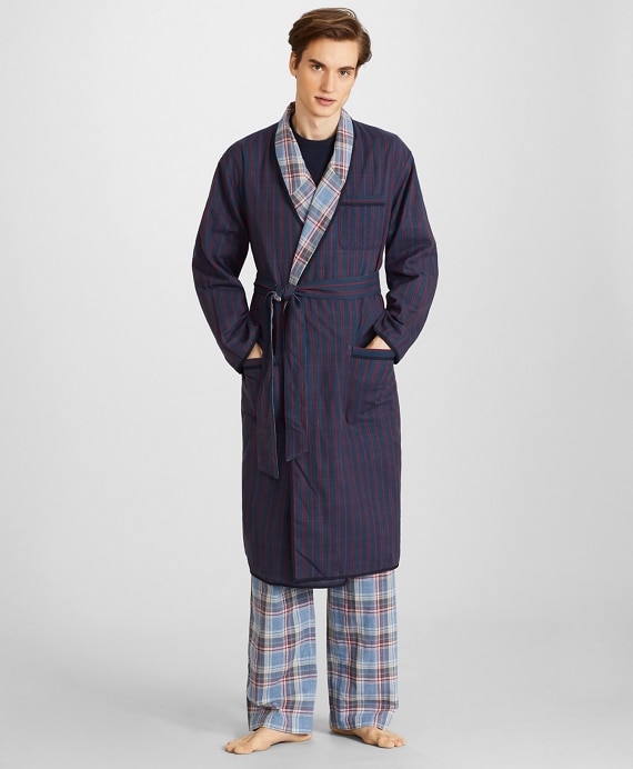 Reversible Plaid Robe