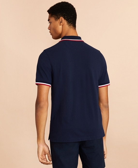 Cotton Pique Patch Polo Shirt