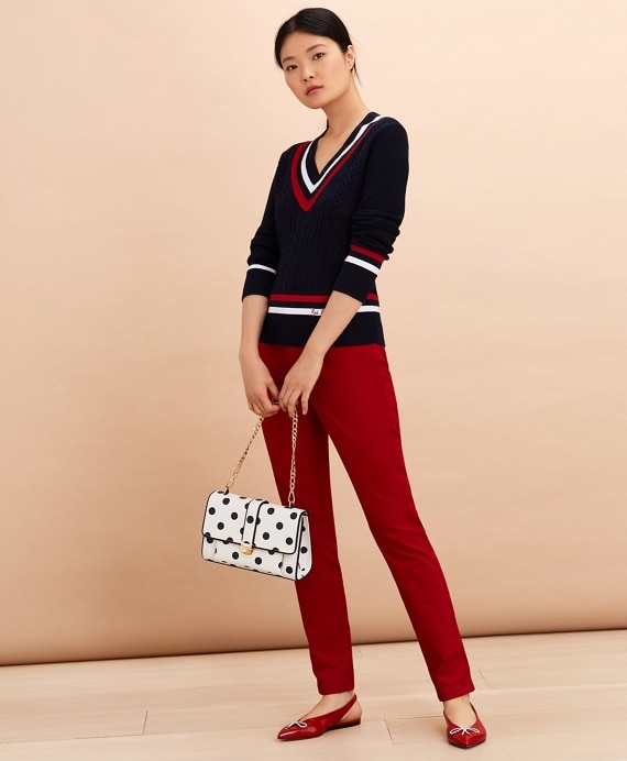 Logo-Embroidered Cotton Tennis Sweater