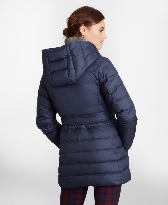 Water-Repellent Down-Filled Wrap Coat