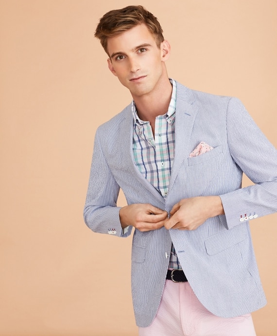 Striped Seersucker Sport Coat