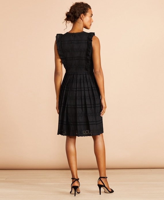 Ruffled Cotton Eyelet Dress