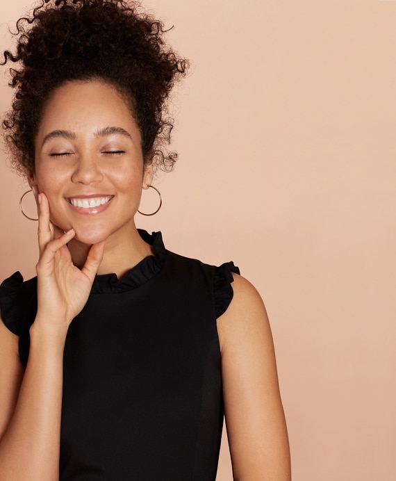 Ruffle-Trimmed Stretch Wool Sheath Dress