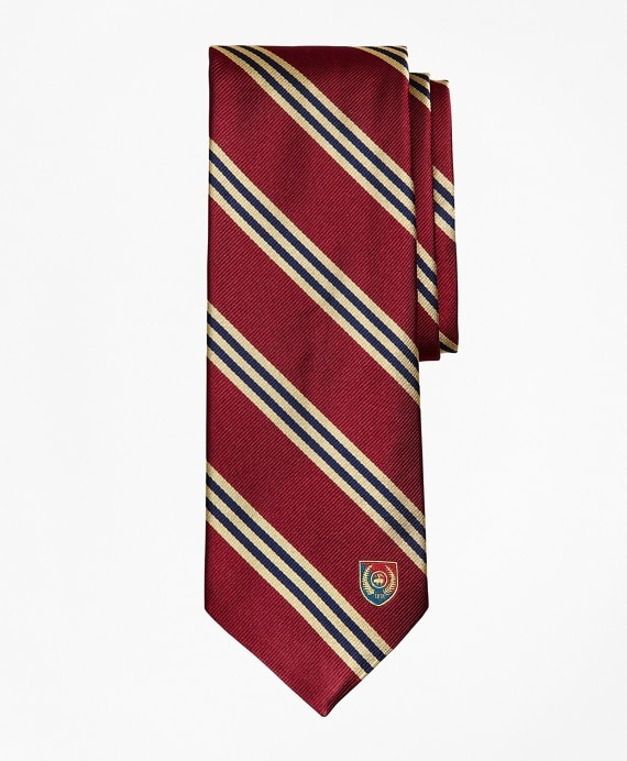 Limited Edition Archival Collection BB#1 Striped Rep with Crest Silk Tie
