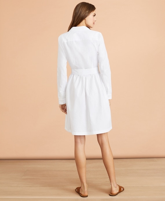 Eyelet-Trim Cotton Poplin Shirt Dress