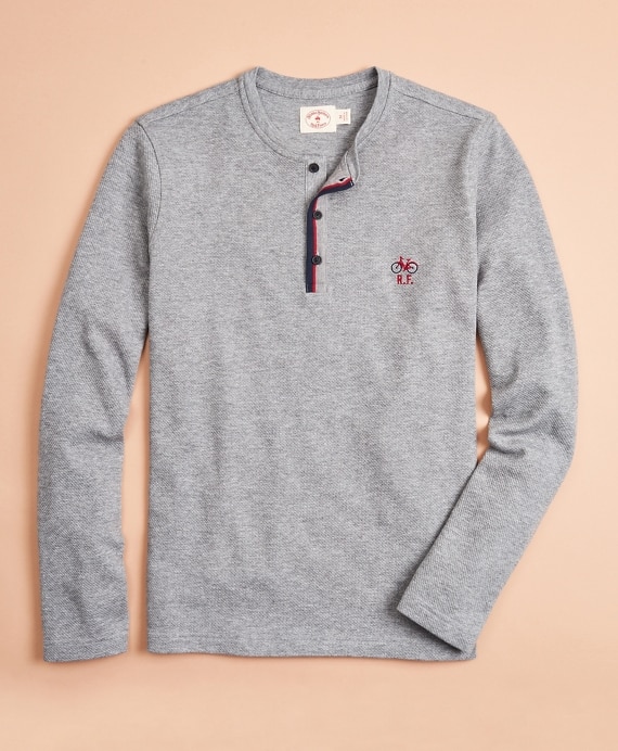 Double-Knit Jacquard Henley
