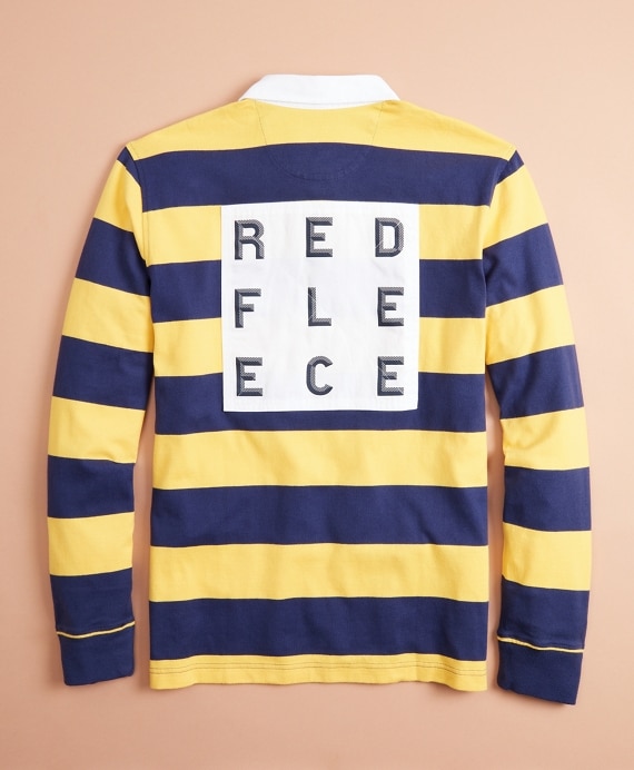 Cotton Jersey Striped Logo Rugby Shirt