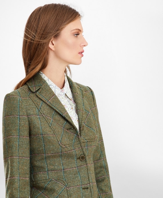 Checked Wool Tweed Jacket
