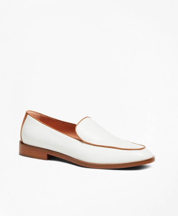 Leather Contrast-Trim Loafers
