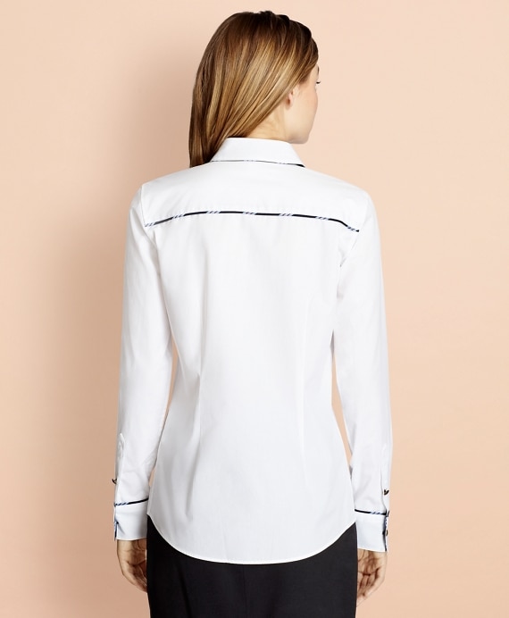BB#1-Trimmed Nine-to-Nine Stretch-Cotton Poplin Shirt