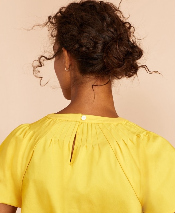 Pleated Poplin Blouse