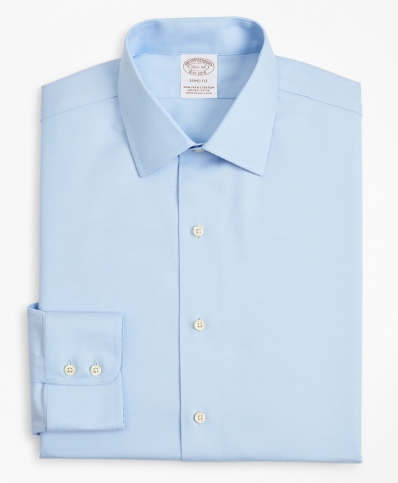 Stretch Soho Extra-Slim-Fit Dress Shirt, Non-Iron Twill Ainsley Collar