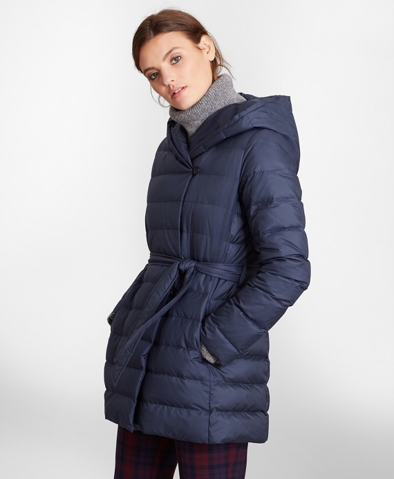 Water-Repellent Down-Filled Wrap Coat
