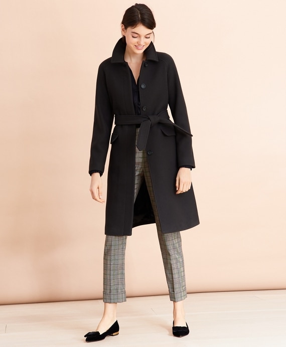 Water-Repellent Stretch-Wool Twill Trench Coat
