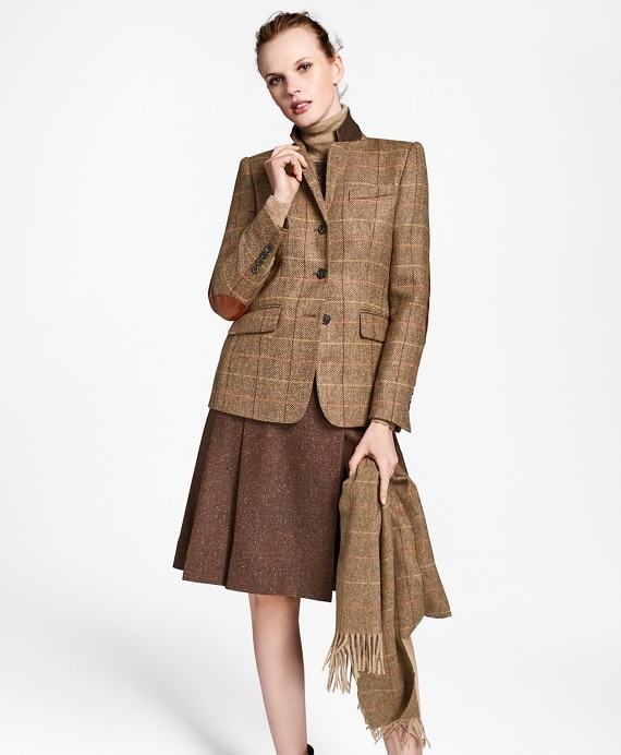 Checked Wool Tweed Hacking Jacket