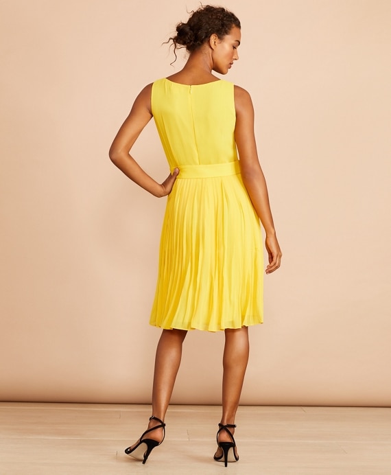 Pleated Chiffon Dress
