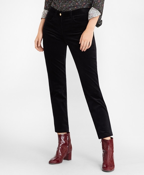 Stretch Cotton Corduroy Ankle Pants