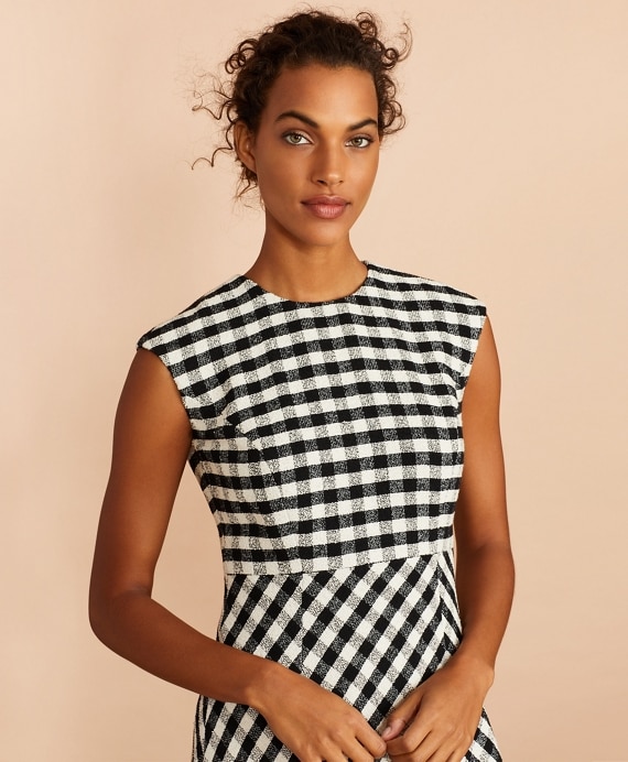 Gingham Boucle Dress