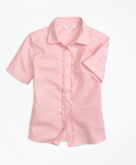 Girls Non-Iron Short-Sleeve Oxford