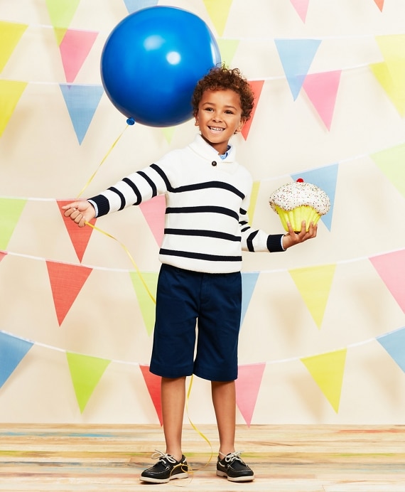 Boys Washed Cotton Stretch Chino Shorts