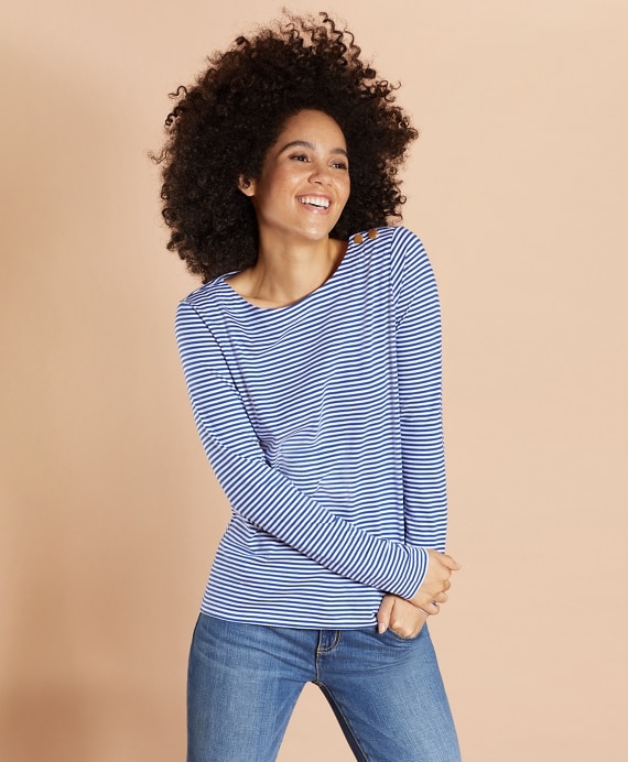 Striped Jersey Long-Sleeve T-Shirt