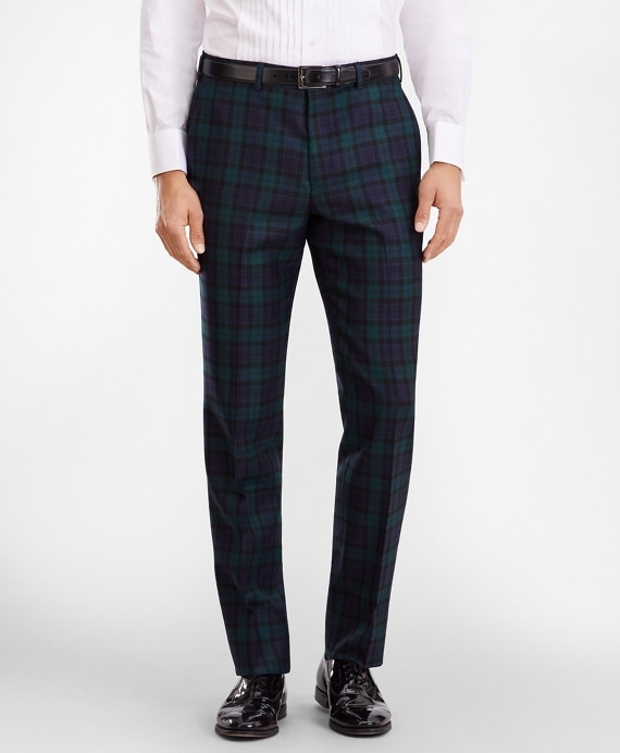 Regent Fit Black Watch Wool Trousers