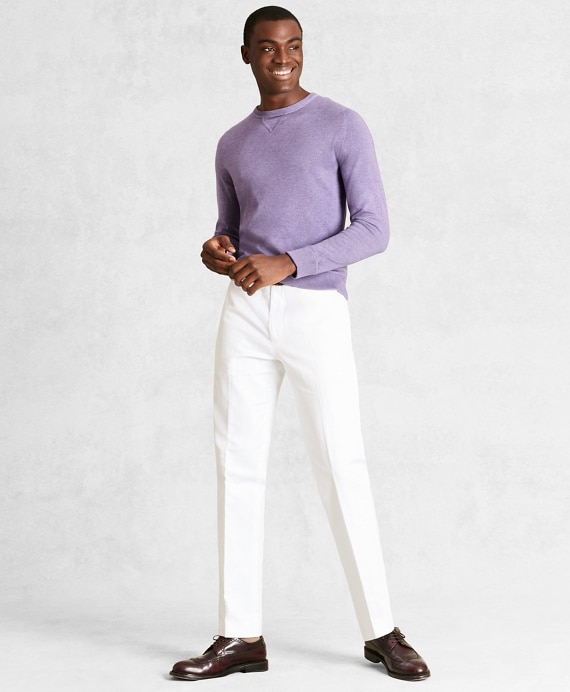 Golden Fleece® 3-D Knit Cotton-Cashmere-Silk Crewneck Sweater